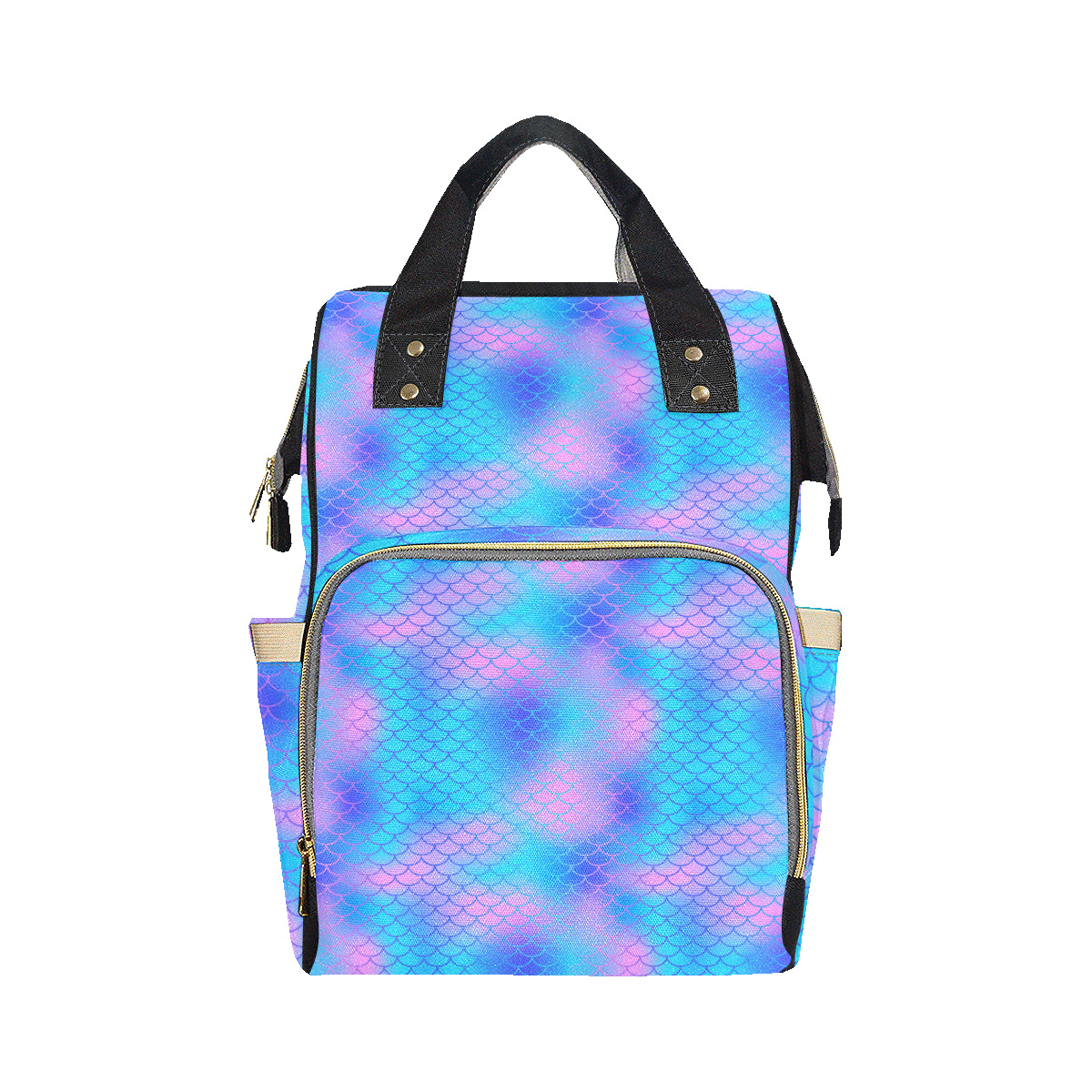 Mermaid Scales Pattern Print Design 04 Diaper Bag Backpack