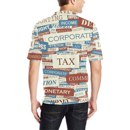 Accounting Financial Pattern Print Design 01 Men Polo Shirt