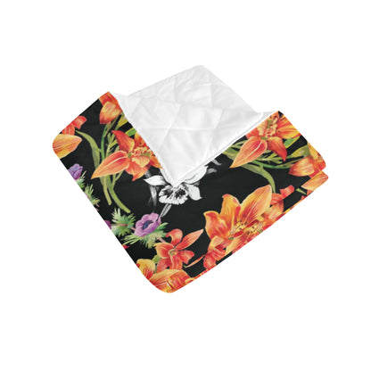 Tropical Flower Pattern Print Design TF02 Premium Quilt