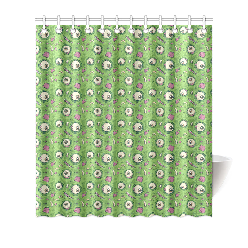 Zombie Eyes Design Pattern Print Shower Curtain