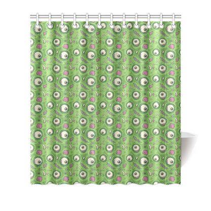 Zombie Eyes Design Pattern Print Shower Curtain