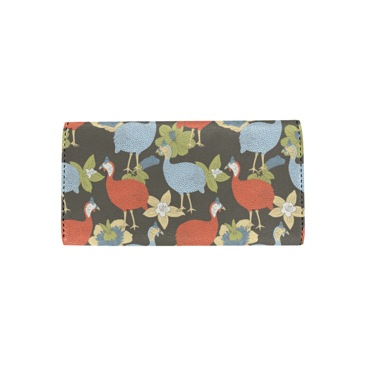 Guinea Fowl Pattern Print Design 02 Women's Trifold Wallet