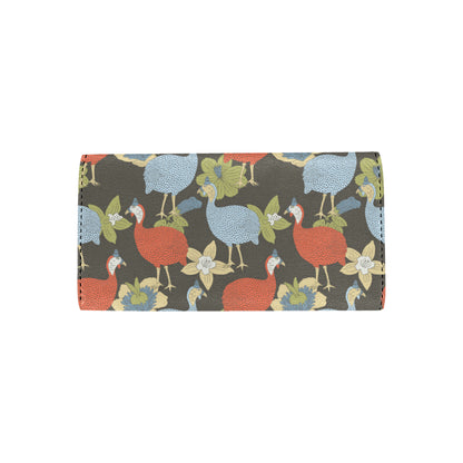 Guinea Fowl Pattern Print Design 02 Women's Trifold Wallet