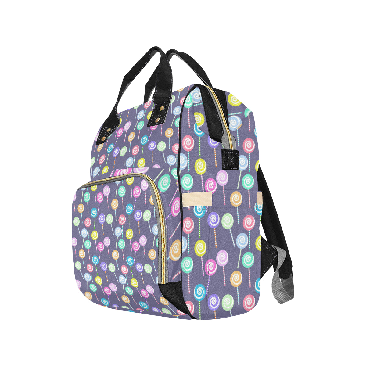 Lollipop Pattern Print Design LL03 Diaper Bag Backpack