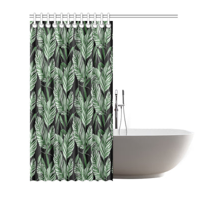 Palm Leaves Pattern Print Design PL09 Shower Curtain