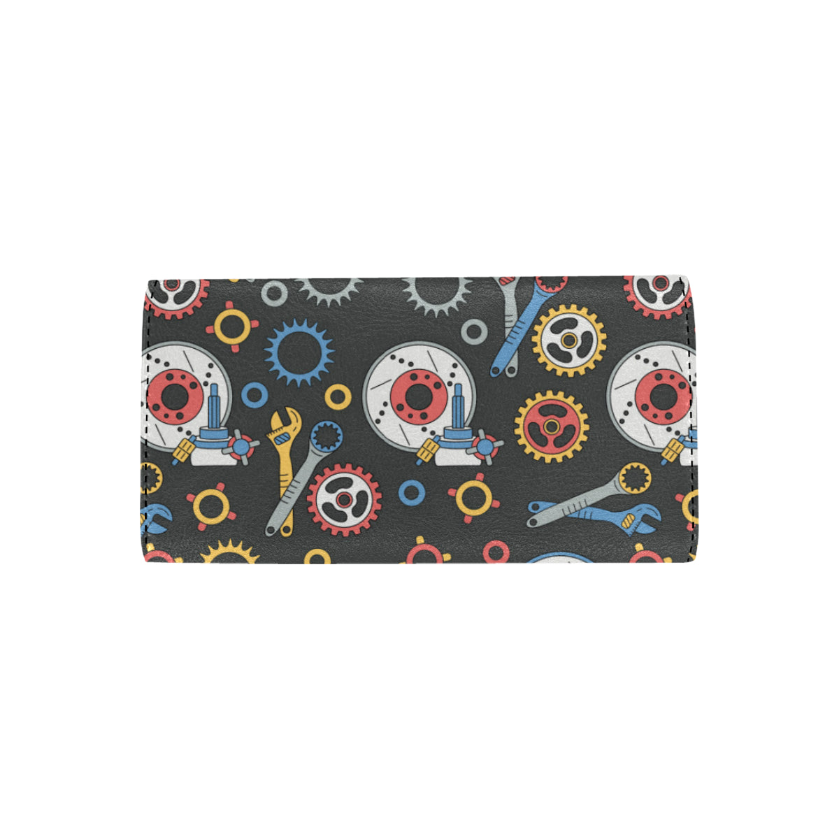 Mechanic Pattern Print Design 01 Women's Trifold Wallet
