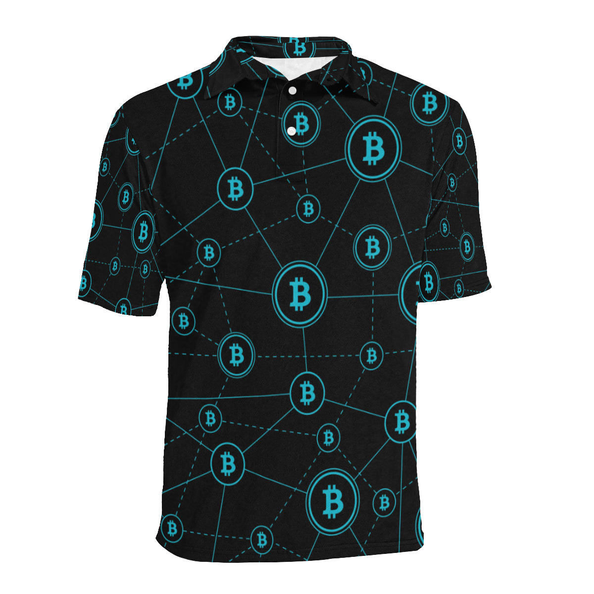 Cryptocurrency Pattern Print Design 01 Men Polo Shirt