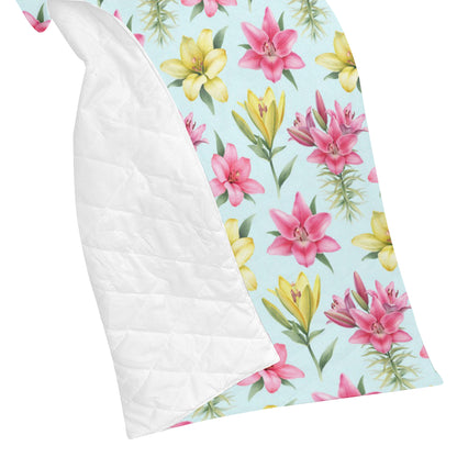 Lily Pattern Print Design LY010 Premium Quilt