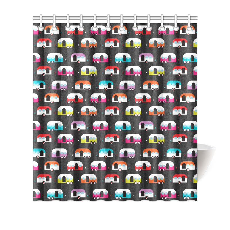 Camper Caravan Pattern Shower Curtain