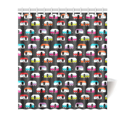 Camper Caravan Pattern Shower Curtain