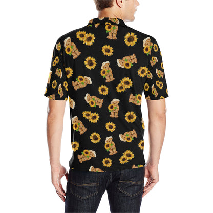Sunflower Pattern Print Design SF016 Men Polo Shirt