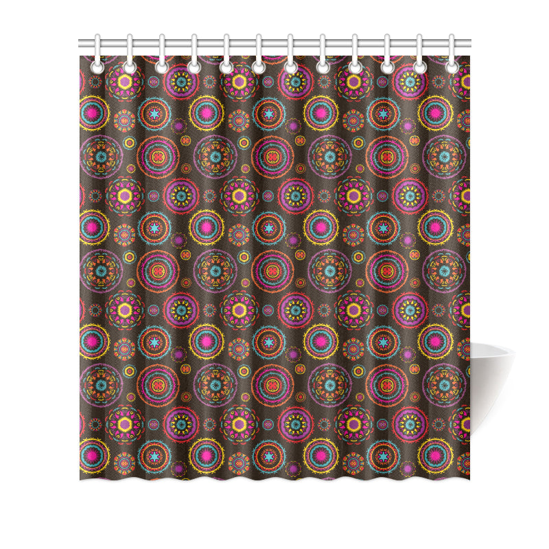 Bohemian Pattern Print Design 01 Shower Curtain