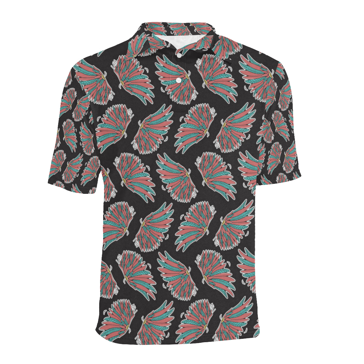 Angel Wings Pattern Print Design 05 Men Polo Shirt