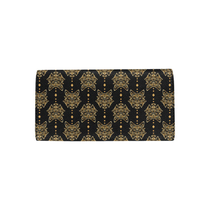 Aztec Wolf Pattern Print Design 04 Women's Trifold Wallet