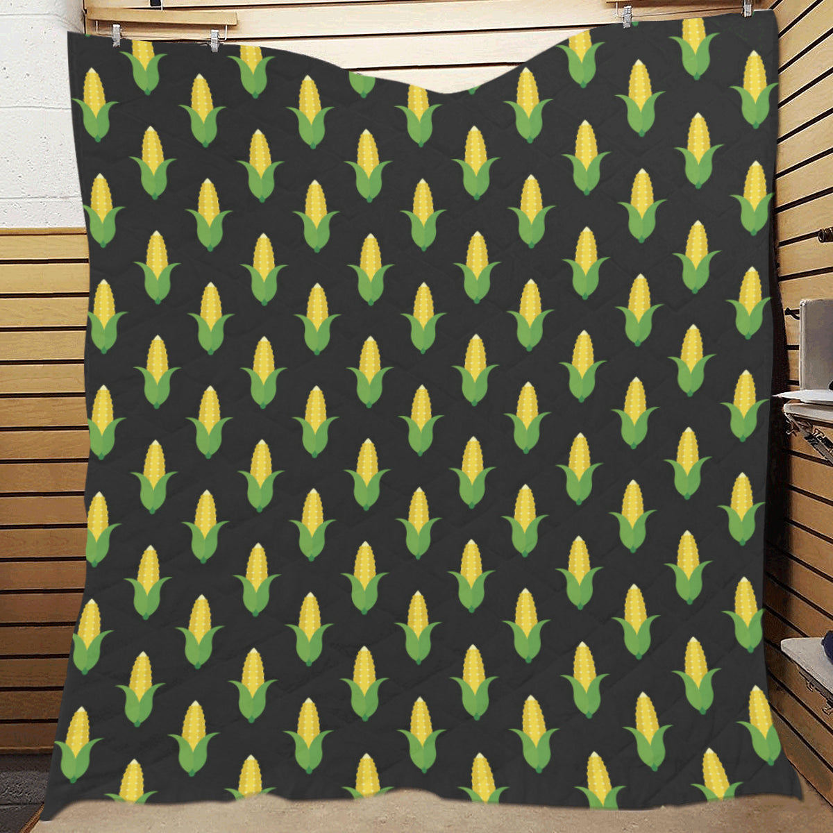 Corn Pattern Print Design 05 Premium Quilt