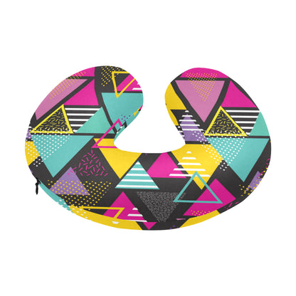 Geometric Colorful Pattern Print Design 02 U-Shaped Travel Neck Pillow