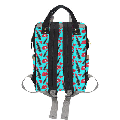 Lipstick Pattern Print Design LT02 Diaper Bag Backpack