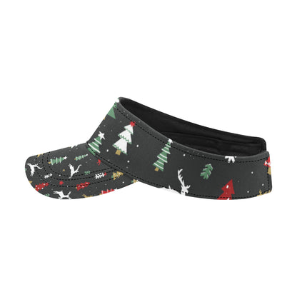 Christmas Tree Deer Style Pattern Print Design 03 Unisex Sun Visor