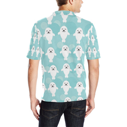 Sea Lion Baby Pattern Print Design 01 Men Polo Shirt