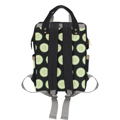 Cucumber Pattern Print Design CC02 Diaper Bag Backpack