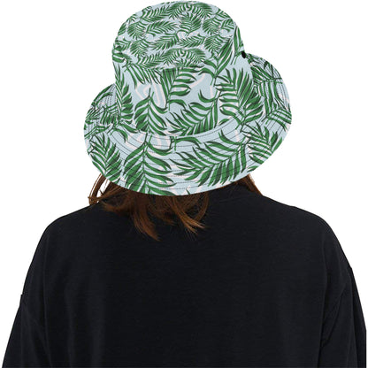 Palm Leaves Pattern Print Design PL06 Unisex Bucket Hat