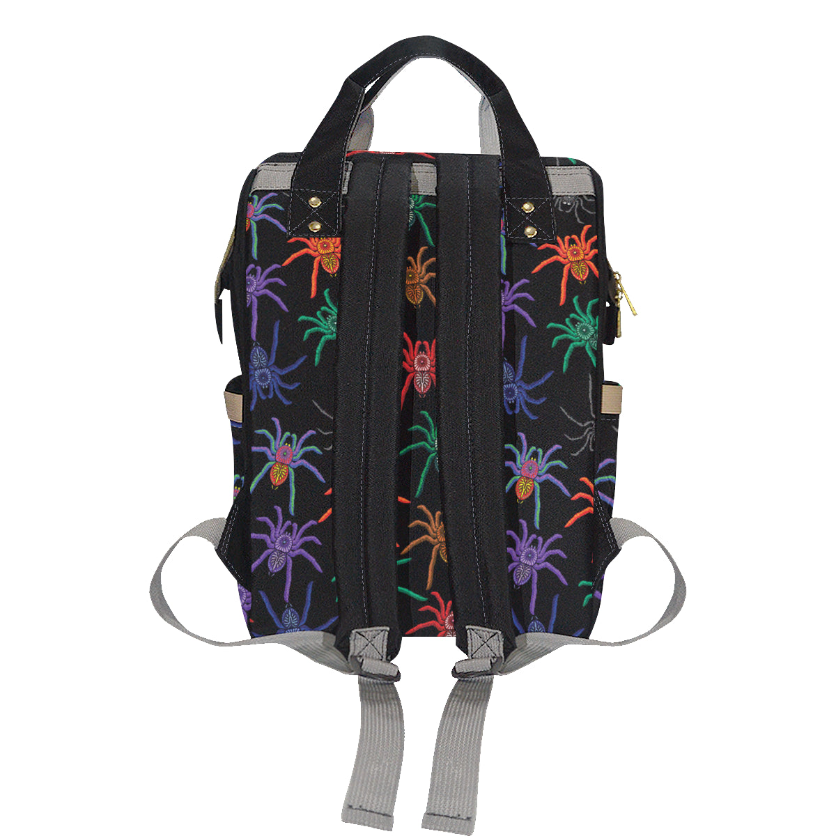Tarantula Neon Color Pattern Print Design 03 Diaper Bag Backpack