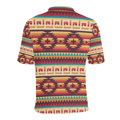 Tribal Aztec Vintage Men Polo Shirt