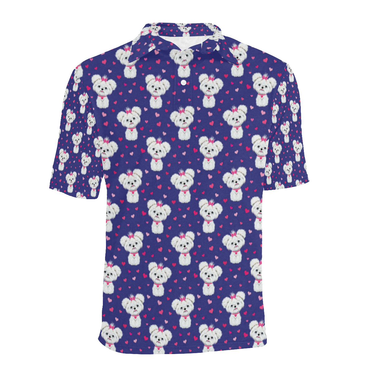 Maltese Pattern Print Design 02 Men Polo Shirt