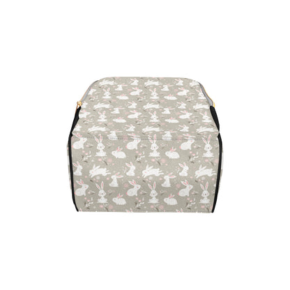 Rabbit Pattern Print Design RB03 Diaper Bag Backpack
