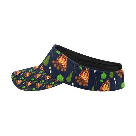 Camfire marshmallow Camping Design Print Unisex Sun Visor