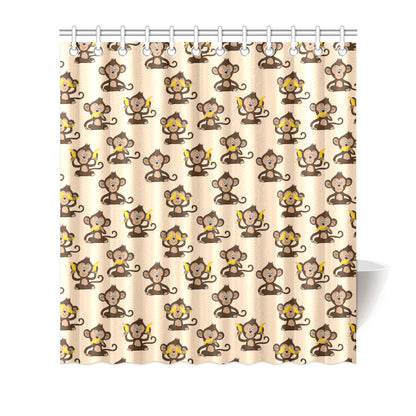 Monkey Pattern Print Design 03 Shower Curtain