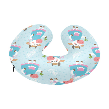 Cattle Happy Pattern Print Design 03 U-Shaped Travel Neck Pillow