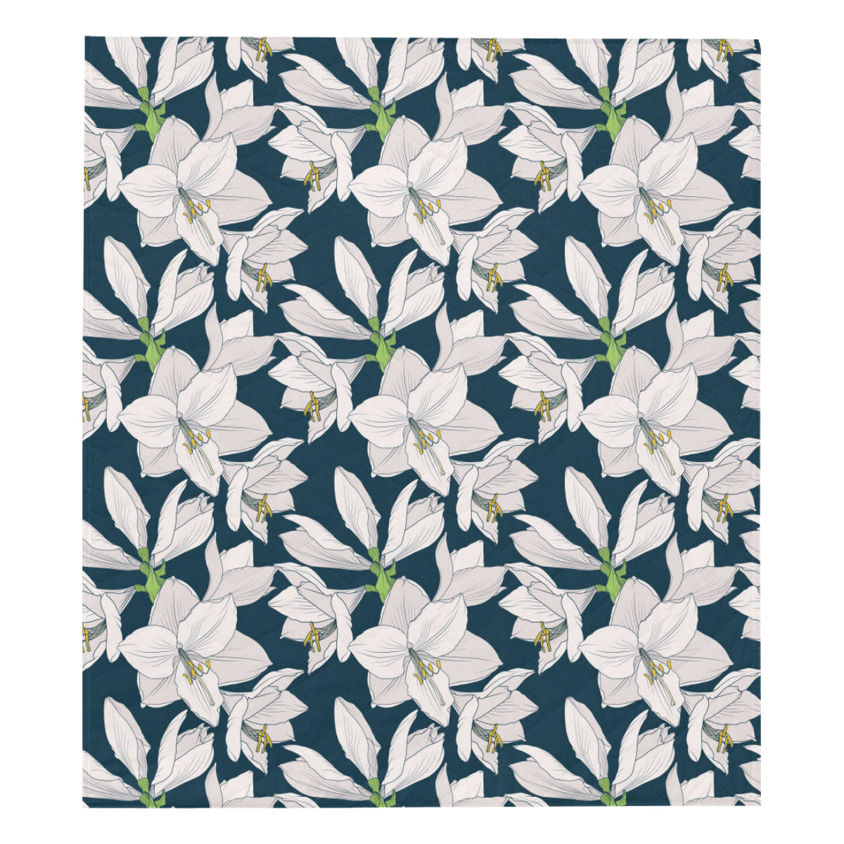 Amaryllis Pattern Print Design 01 Premium Quilt