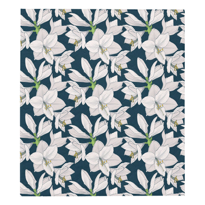 Amaryllis Pattern Print Design 01 Premium Quilt