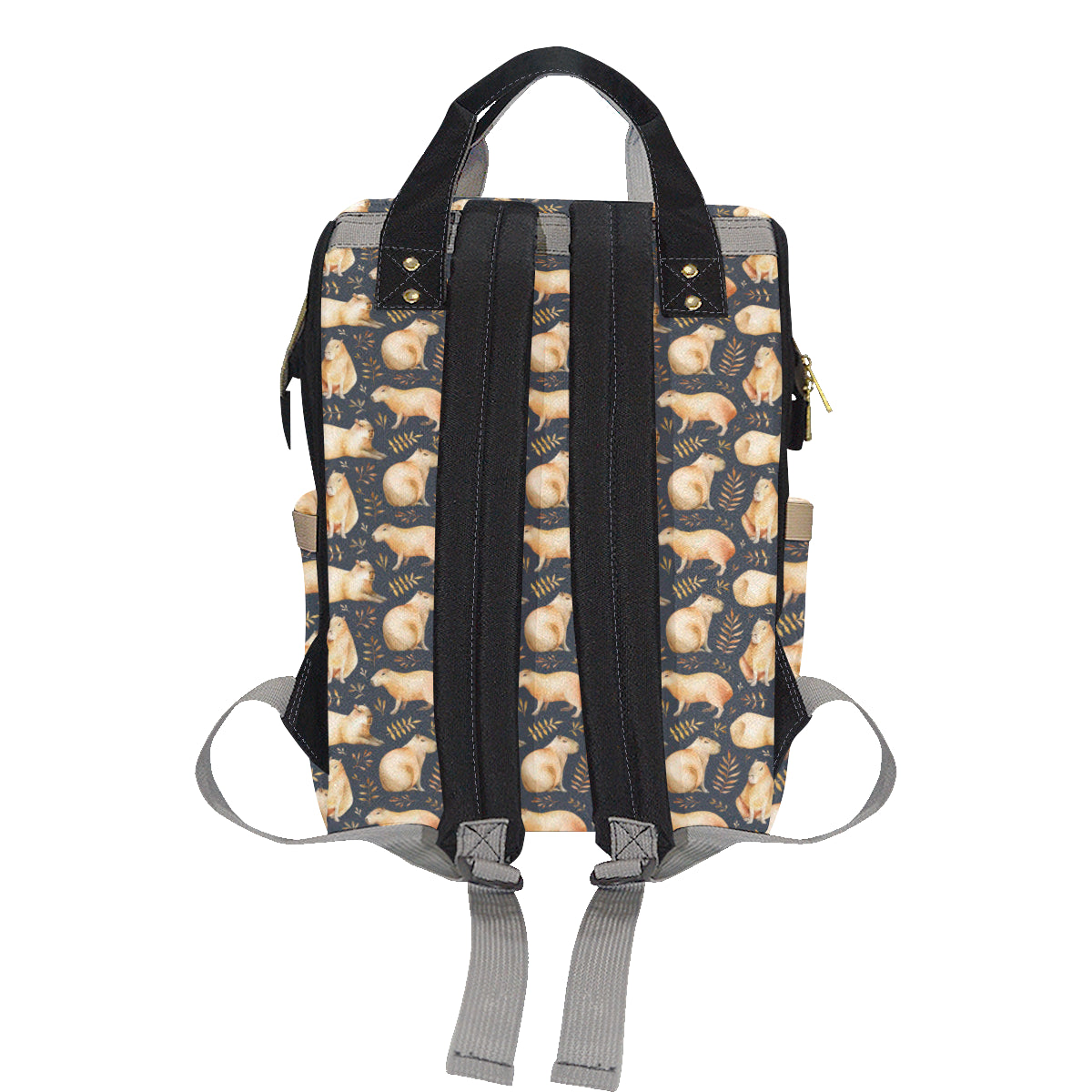 Capybara Pattern Print Design 02 Diaper Bag Backpack