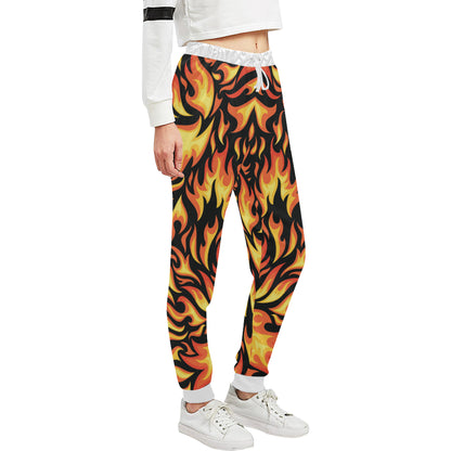 Flame Fire Design Pattern Unisex Sweatpants