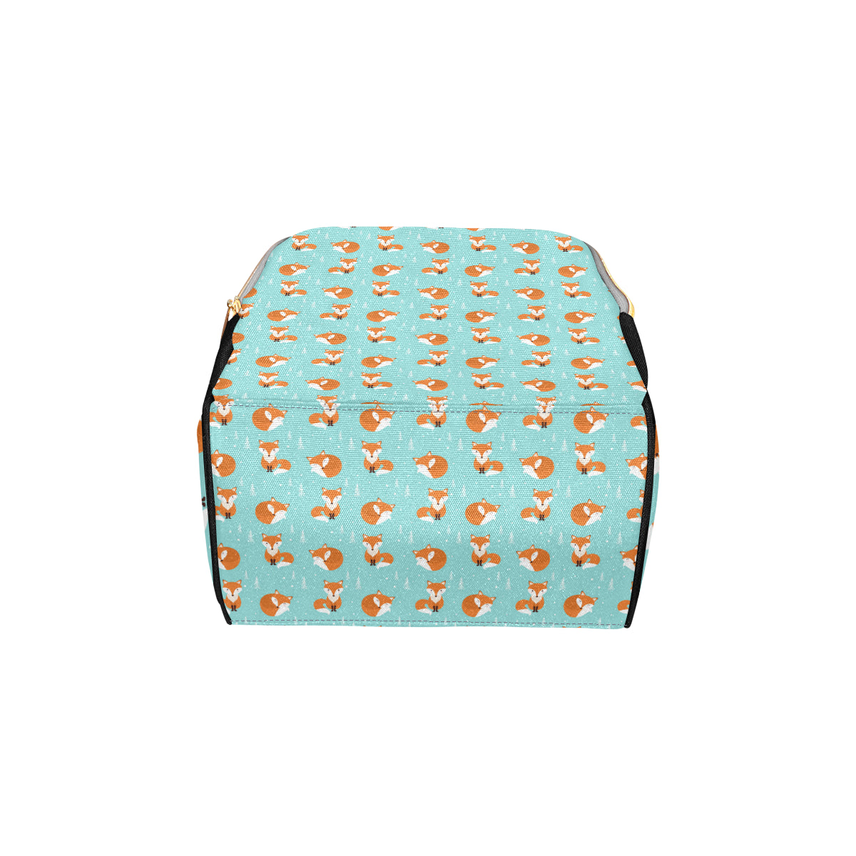 Fox Design Snow Print Pattern Diaper Bag Backpack