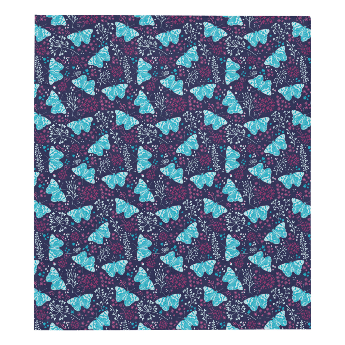 Butterfly Pattern Print Design 011 Premium Quilt
