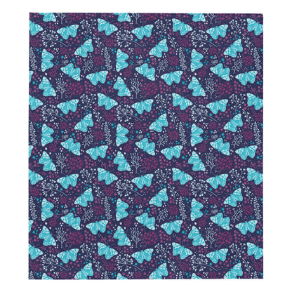 Butterfly Pattern Print Design 011 Premium Quilt