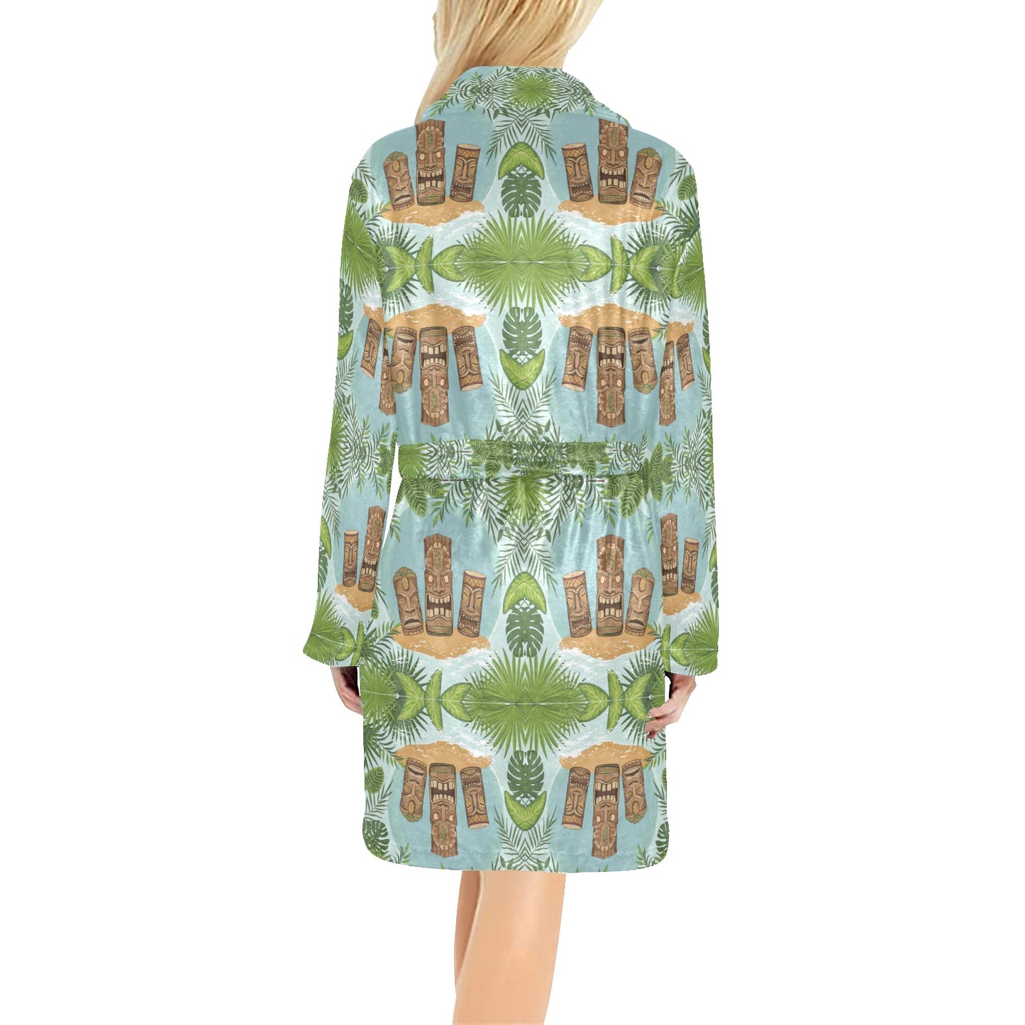 Tiki Wood Island Women's Fleece Robe