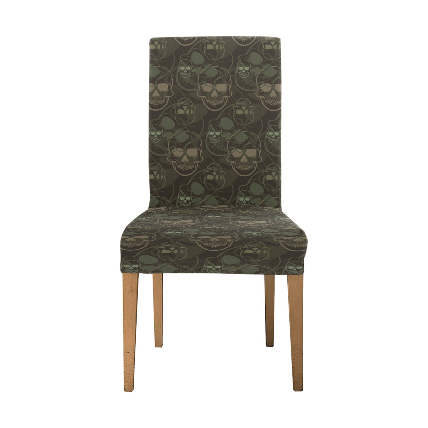 Skull Camo Style Print Design LKS308 Dining Chair Slipcover