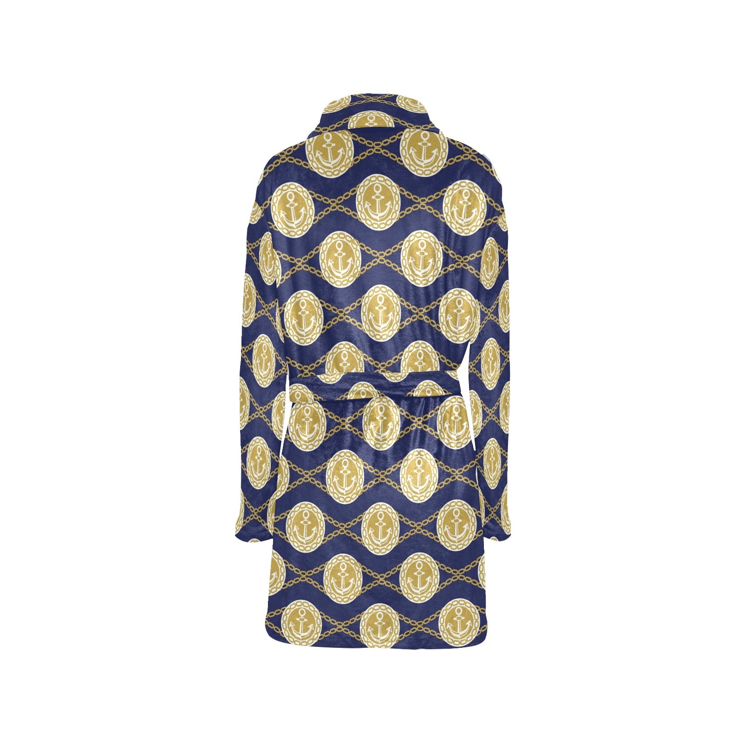 Anchor Luxury Pattern Women's Fleece Robe