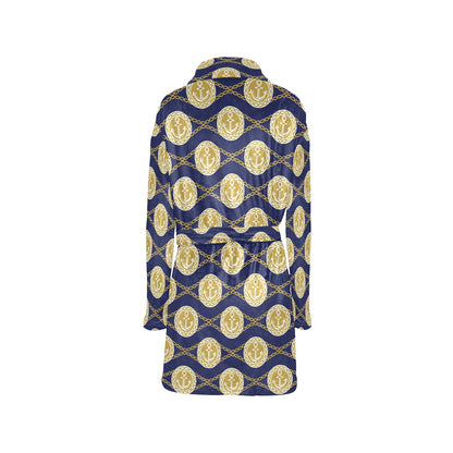 Anchor Luxury Pattern Women's Fleece Robe