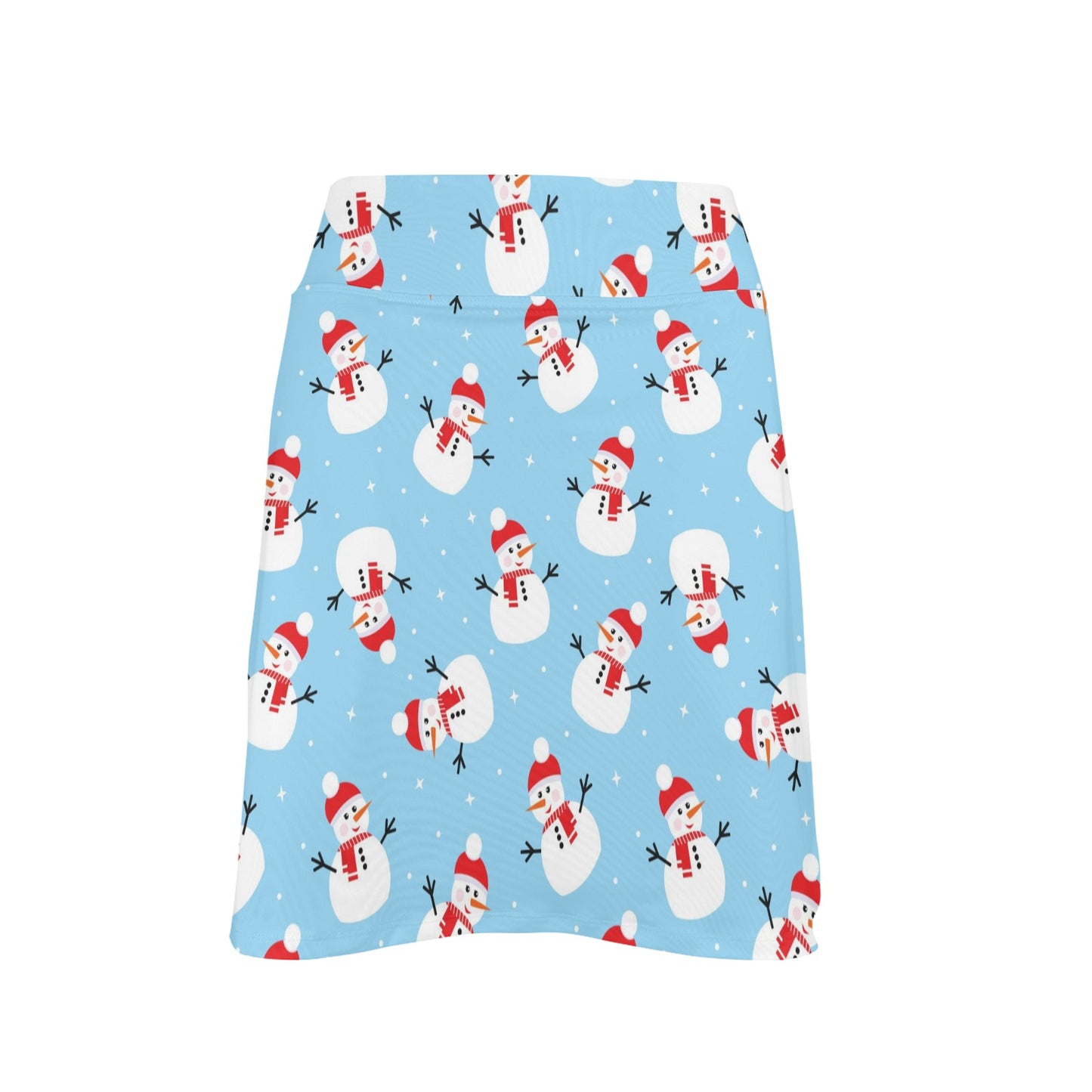 Snowman Print Design LKS305 17" Golf & Pickleball Skort with Pockets