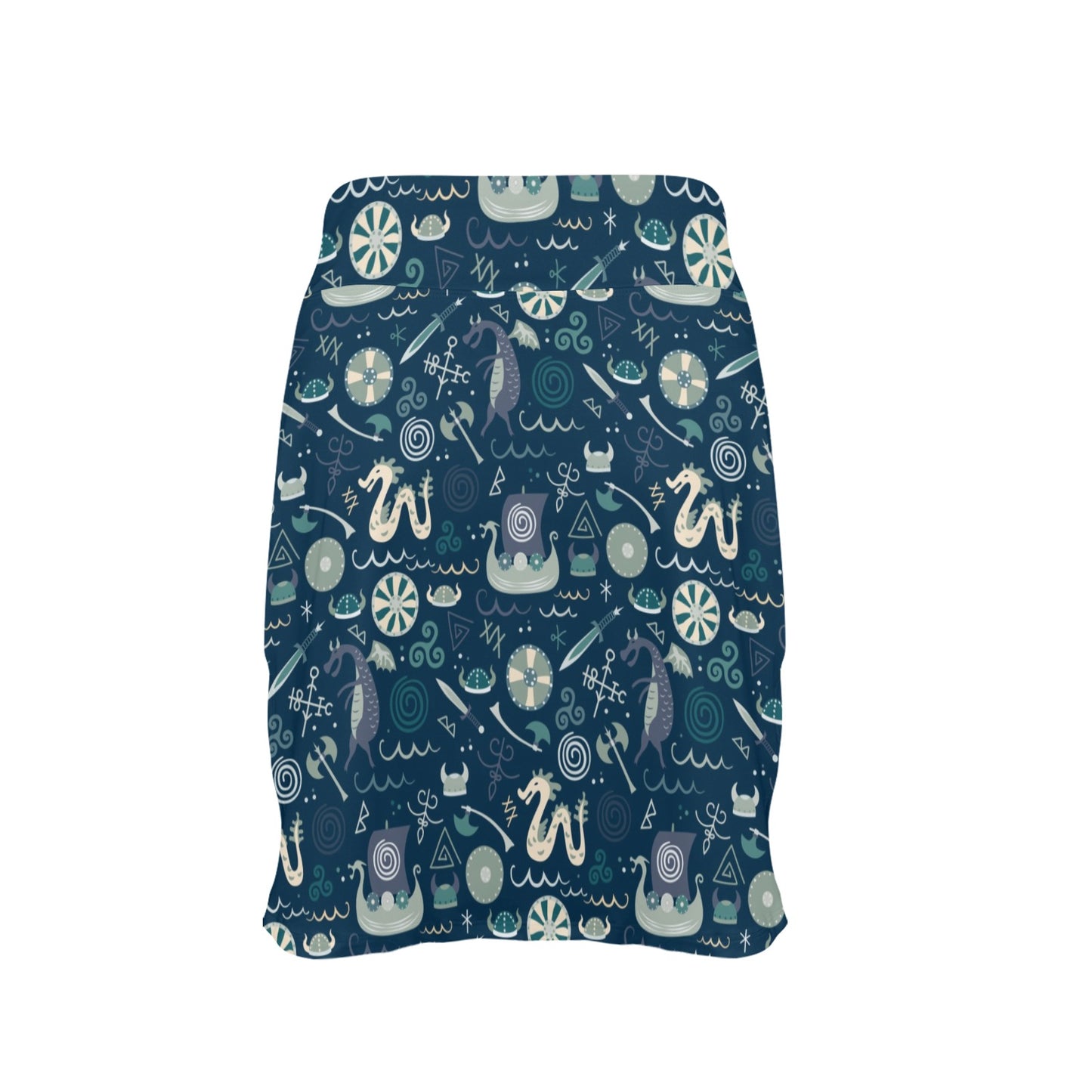 Vikings Print Design LKS305 17" Golf & Pickleball Skort with Pockets