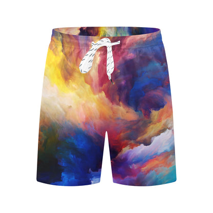 Vortex Twist Swirl Water Color Design Men's Swim Trunks Beach Shorts