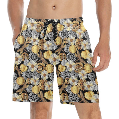Steampunk Dragonfly Print Design LKS302 Men's Swim Trunks Beach Shorts