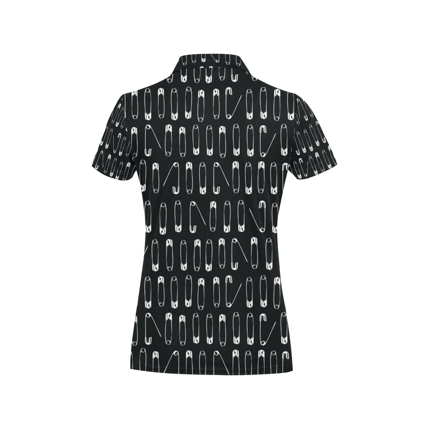 Safety Pin Print Design LKS302 Women's Polo Shirt