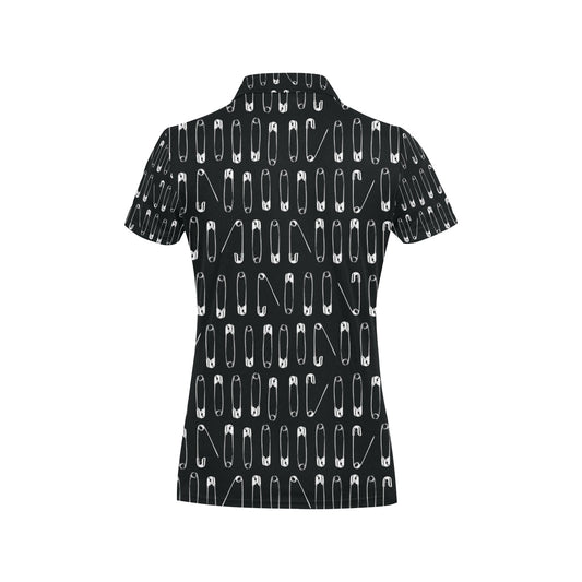 Safety Pin Print Design LKS302 Women's Polo Shirt
