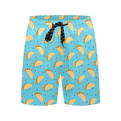 Taco Print Design LKS303 Men's Swim Trunks Beach Shorts